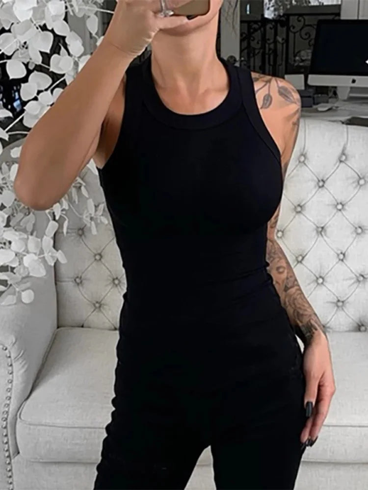 ComfortFlex O-Neck Ribbed Tank Top